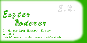 eszter moderer business card